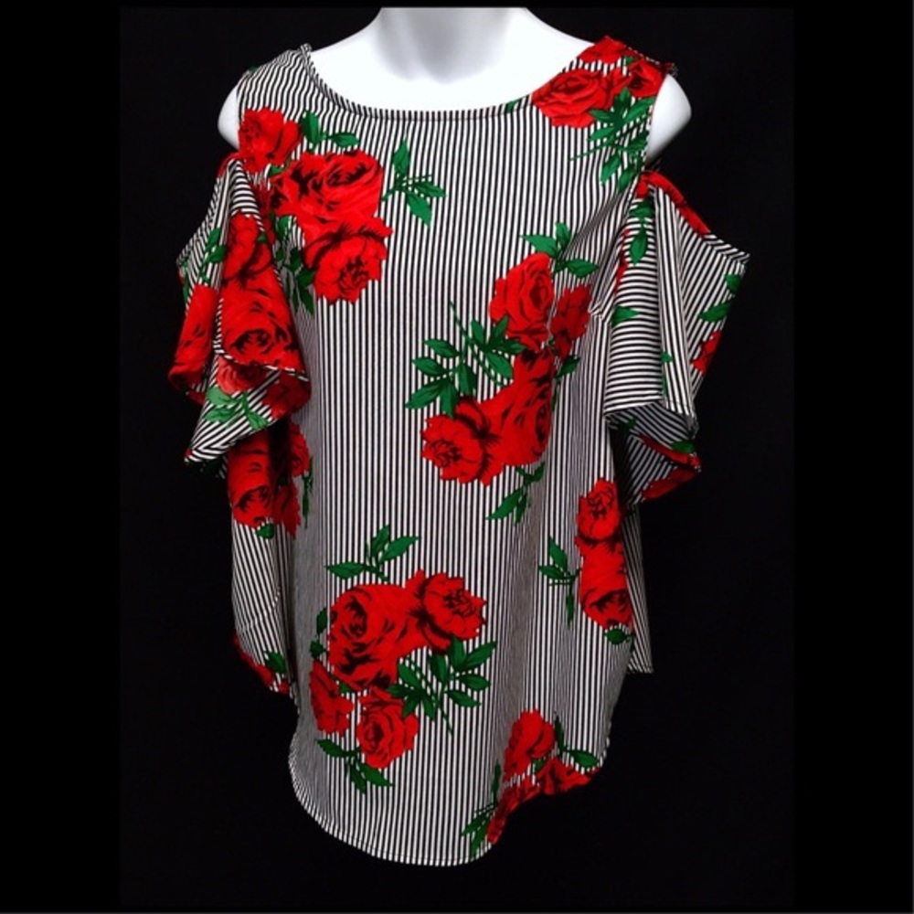 Time to Bloom off shoulder blouse